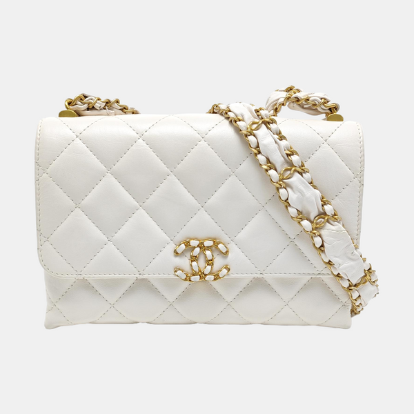 WOC Quilted Calfskin White