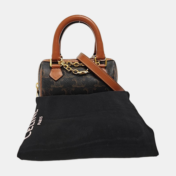 TRIOMPHE CANVAS Mini Coated Canvas Brown