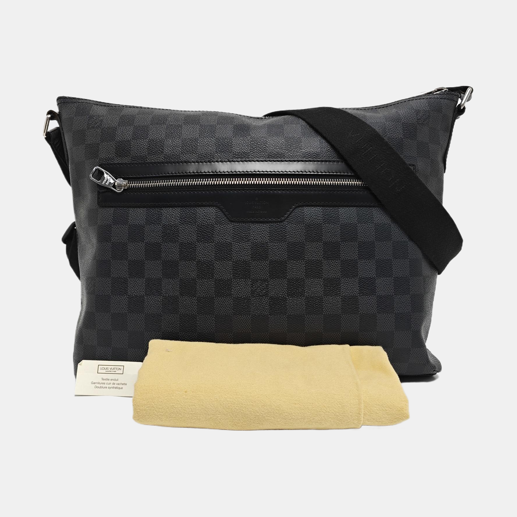 Damier Graphite Coated Canvas Shoulder Bag Gray