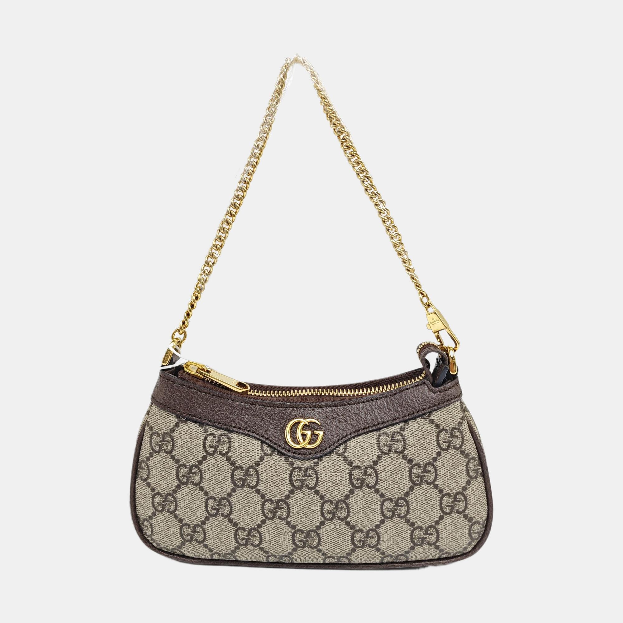 Ophidia Mini Monogram Coated Canvas Beige