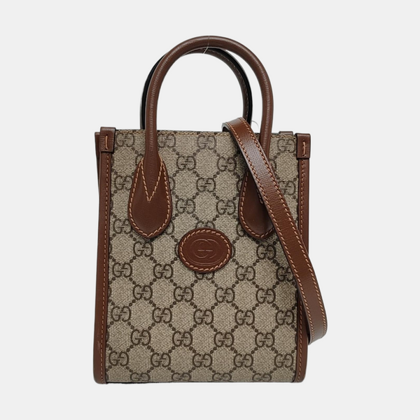 Retro Mini Monogram Coated Canvas Beige