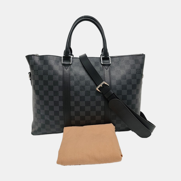 ANTON Damier Graphite Coated Canvas Gray