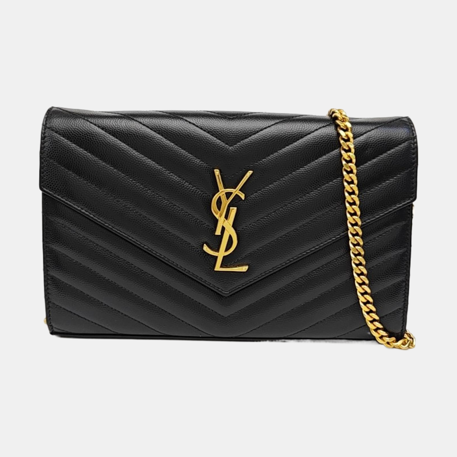 MONOGRAM Medium Chevron Calfskin Black
