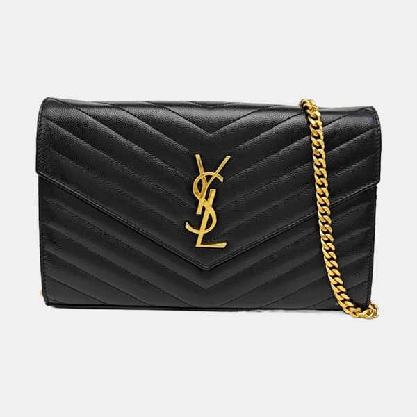 MONOGRAM Medium Chevron Calfskin Black