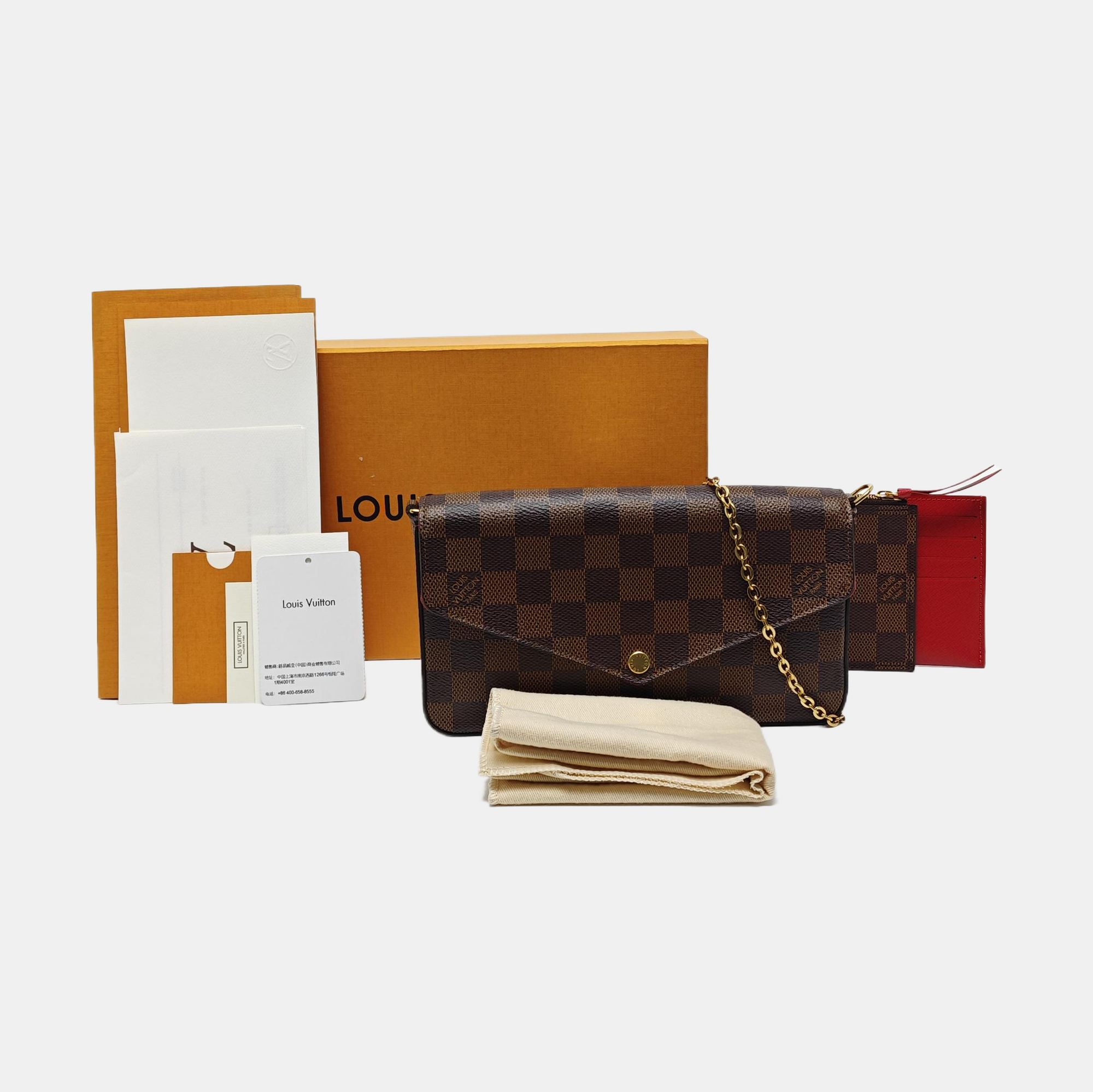 Authenticated pre-owned  FÉLICIE Coated Canvas Brown - Shoulder Bag at Looply