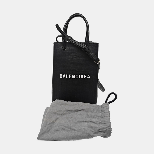 Shopping Bag Calfskin Black