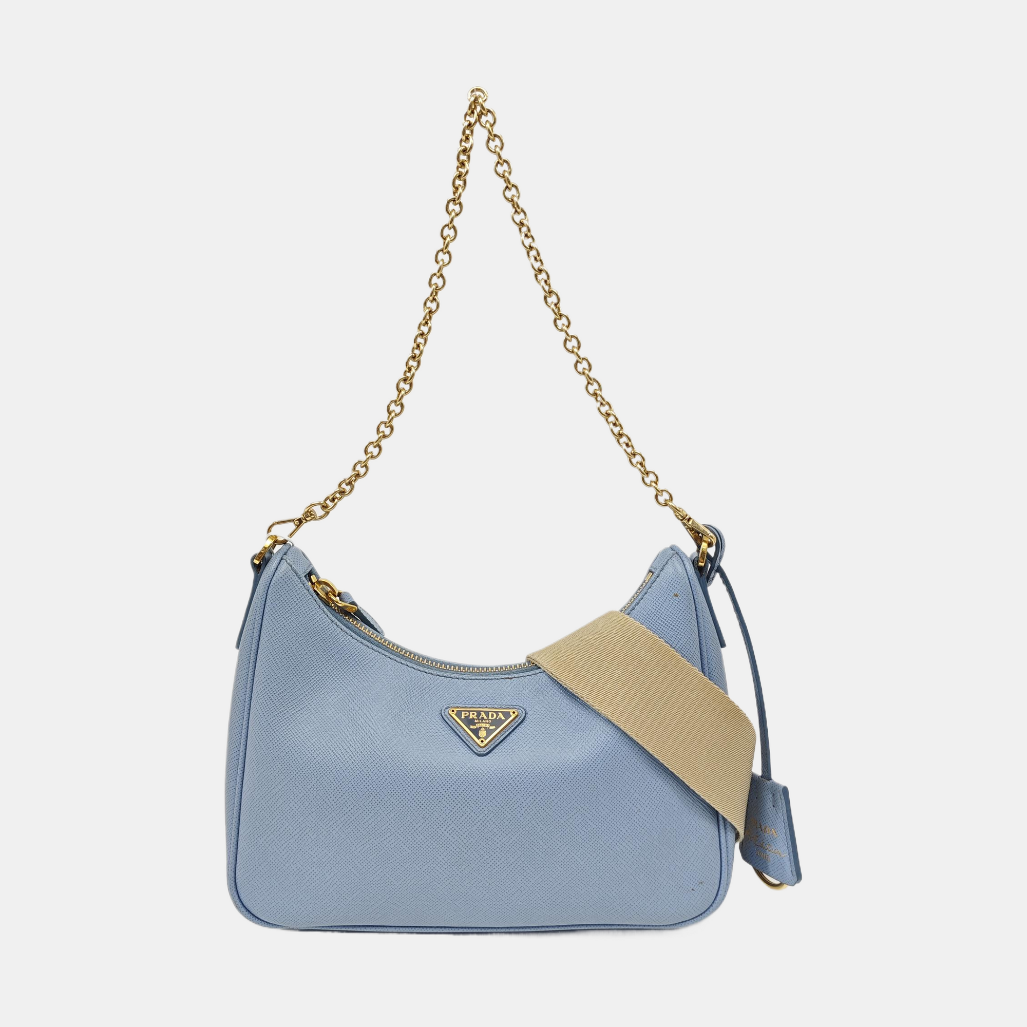 Re-Edition2005 Saffiano Calfskin Blue
