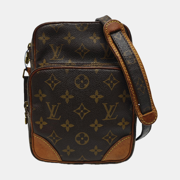 AMAZON Monogram Coated Canvas Brown