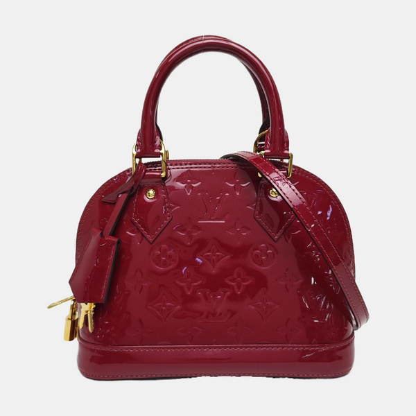 ALMA BB Monogram Patent Leather Red