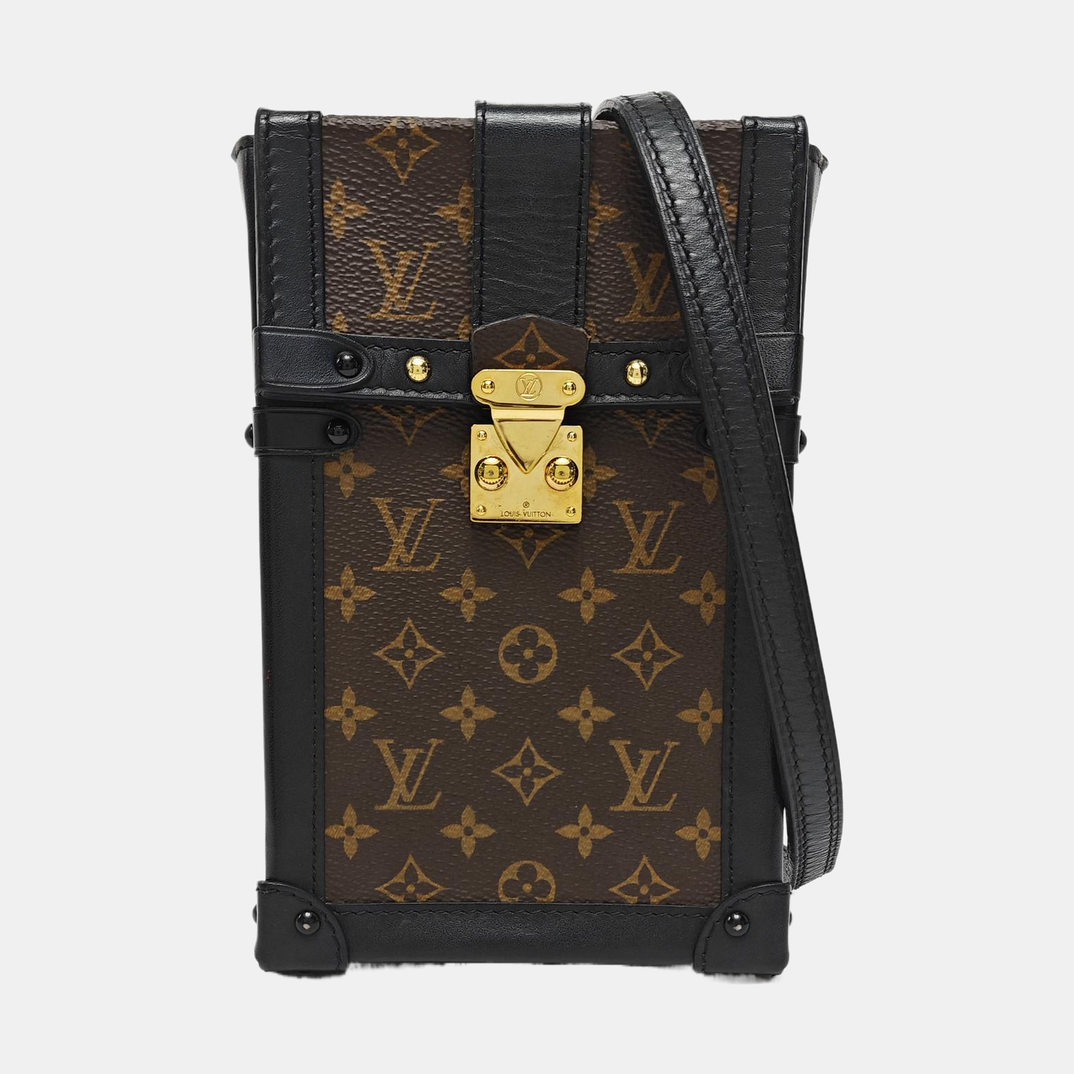 TRUNK Monogram Coated Canvas Brown
