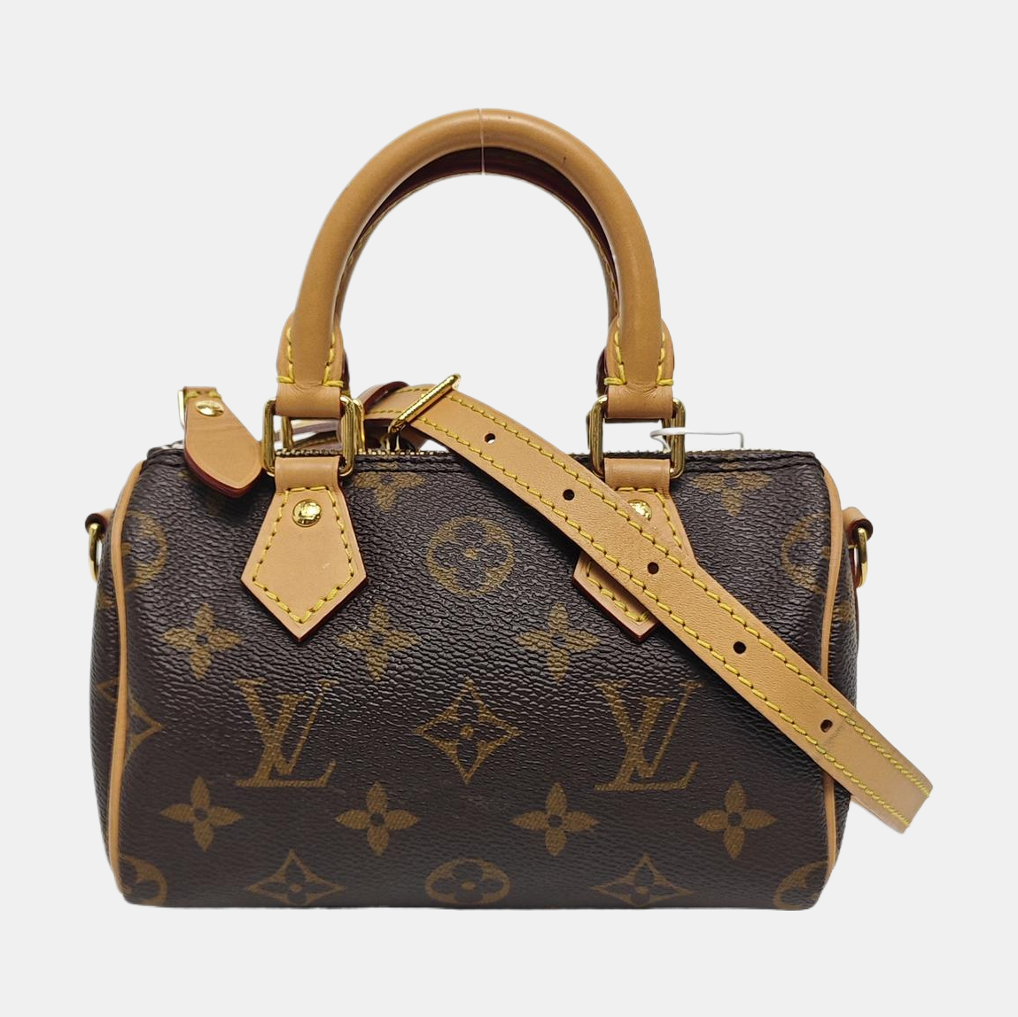 SPEEDY Nano Monogram Coated Canvas Brown