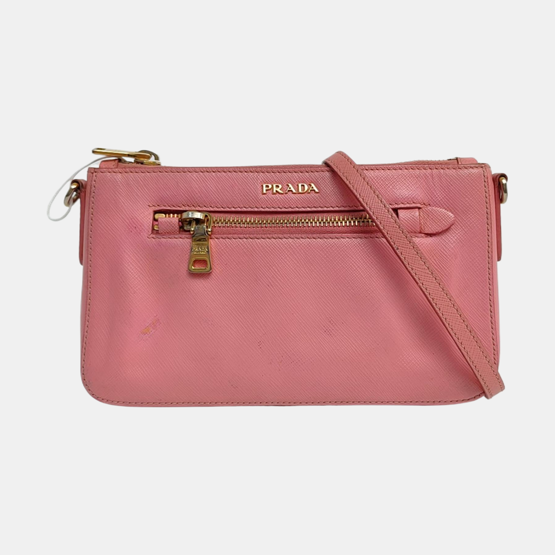 Saffiano Calfskin Shoulder Bag Pink