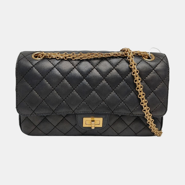 2.55 225 (small) Quilted Calfskin Gray