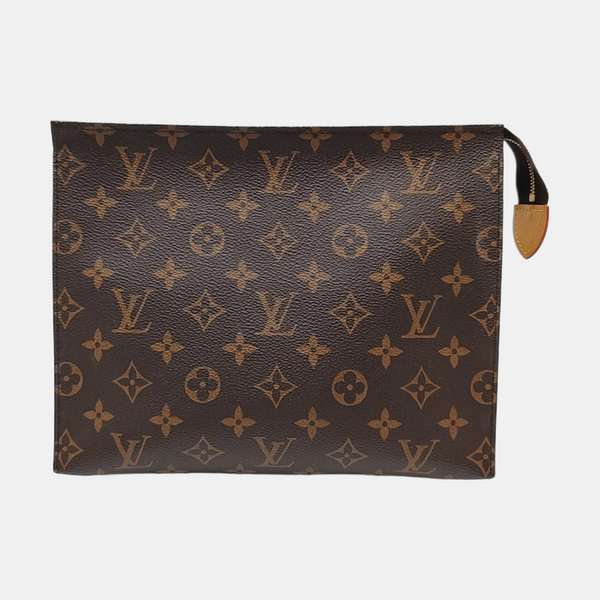 TOILET POCKET 26 Monogram Coated Canvas Brown