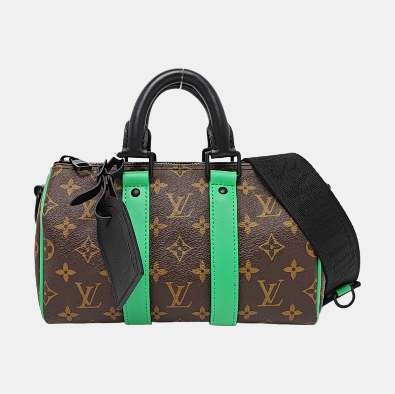 KEEPALL 25 Monogram Coated Canvas Brown