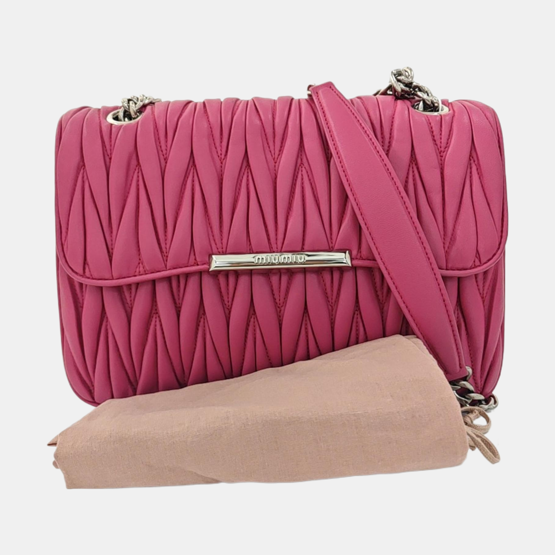 Quilted Lambskin Shoulder Bag Red