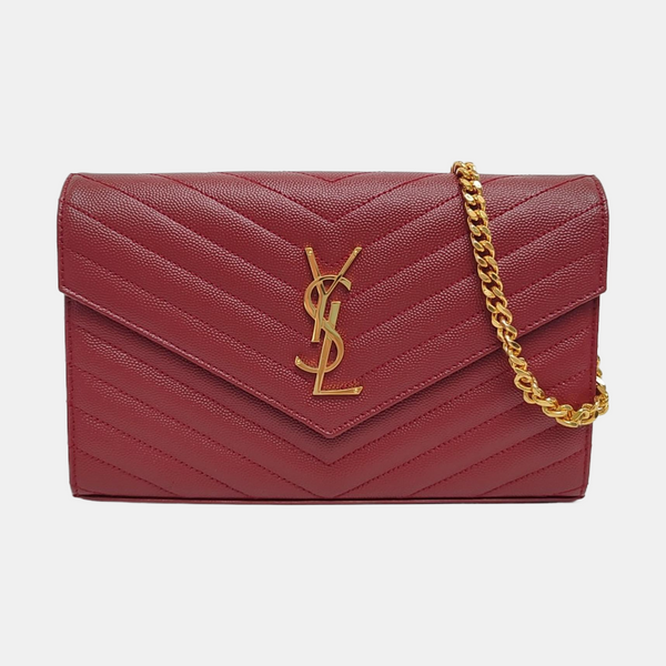 MONOGRAM Medium Chevron Calfskin Red