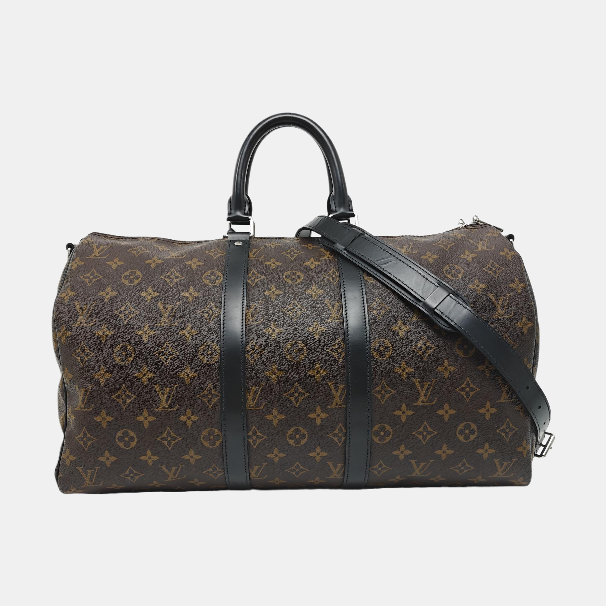 KEEPALL 45 Monogram Coated Canvas Brown
