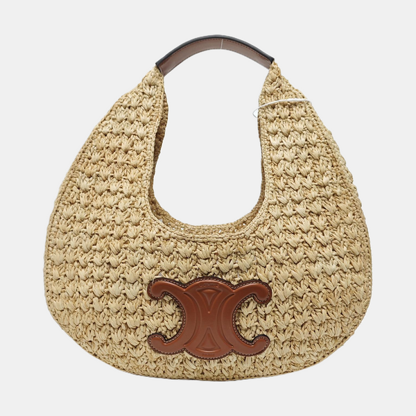 Straw Top Handle Bag Beige
