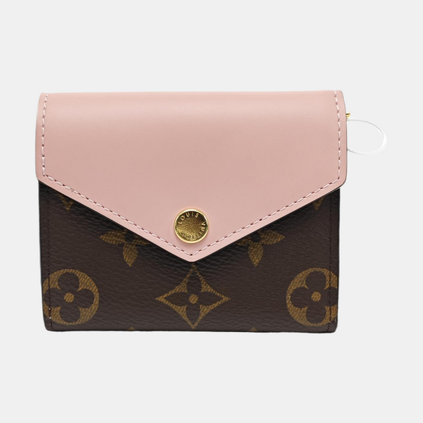 ZOE Monogram Coated Canvas Pink Wallet