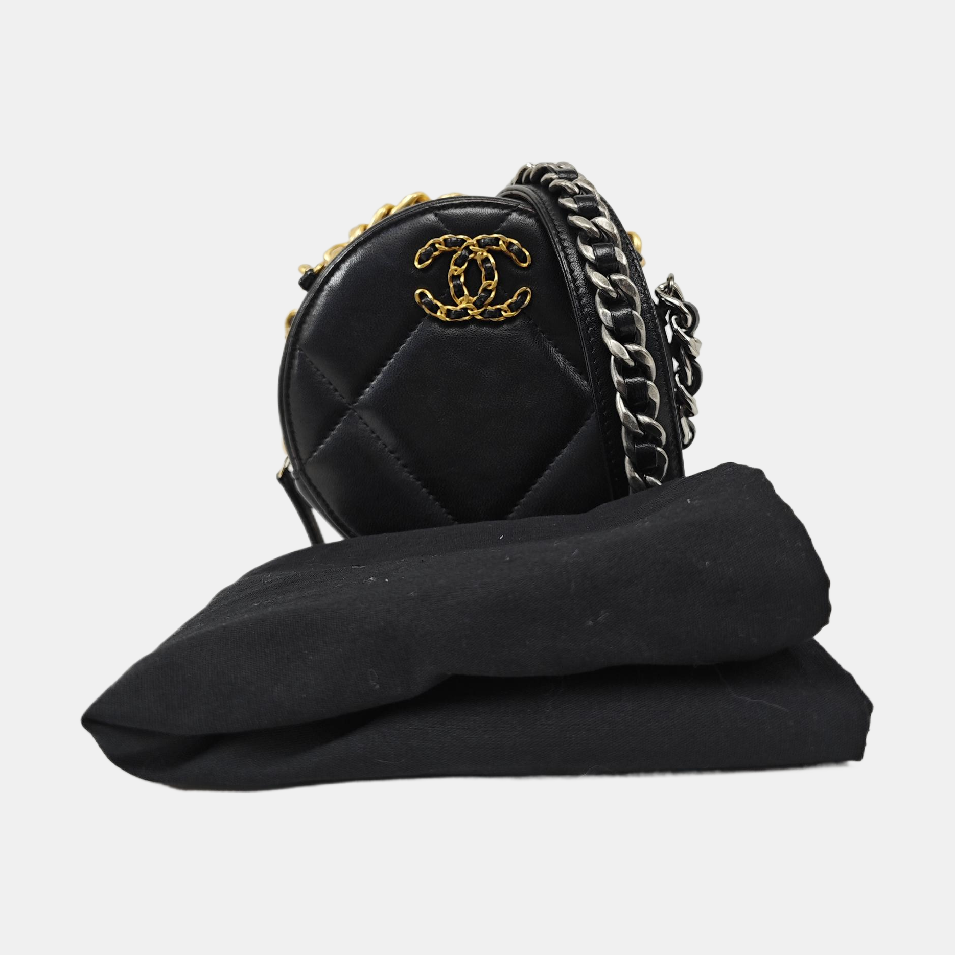 CHANEL 19 Small Quilted Lambskin Black