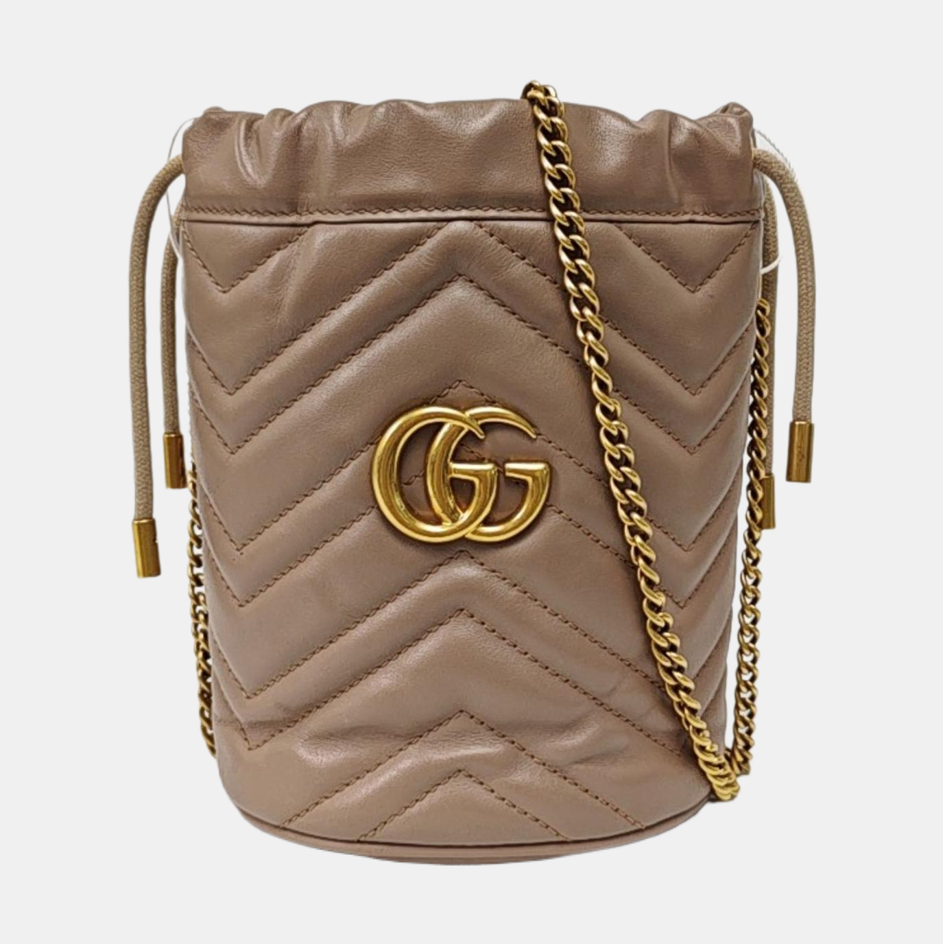 GG Marmont Mini Quilted Calfskin Beige