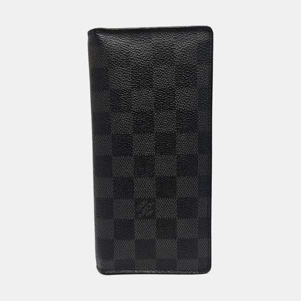 BRAZZA Damier Graphite Coated Canvas Black Wallet