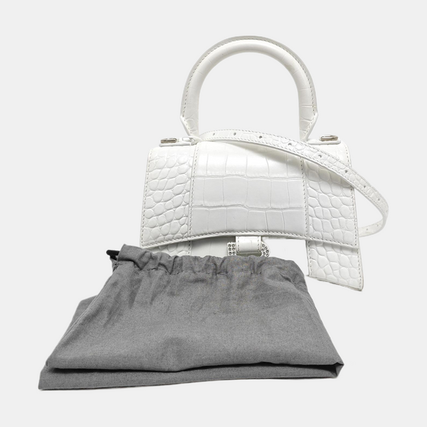 Hourglass Small Calfskin White