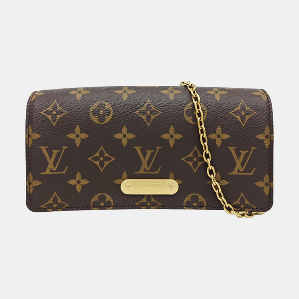 Lily Monogram Coated Canvas Brown