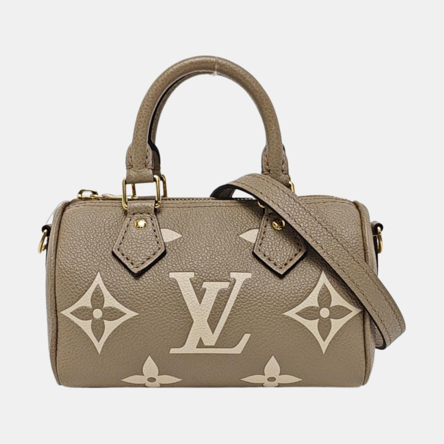 SPEEDY Nano Monogram Calfskin Gray