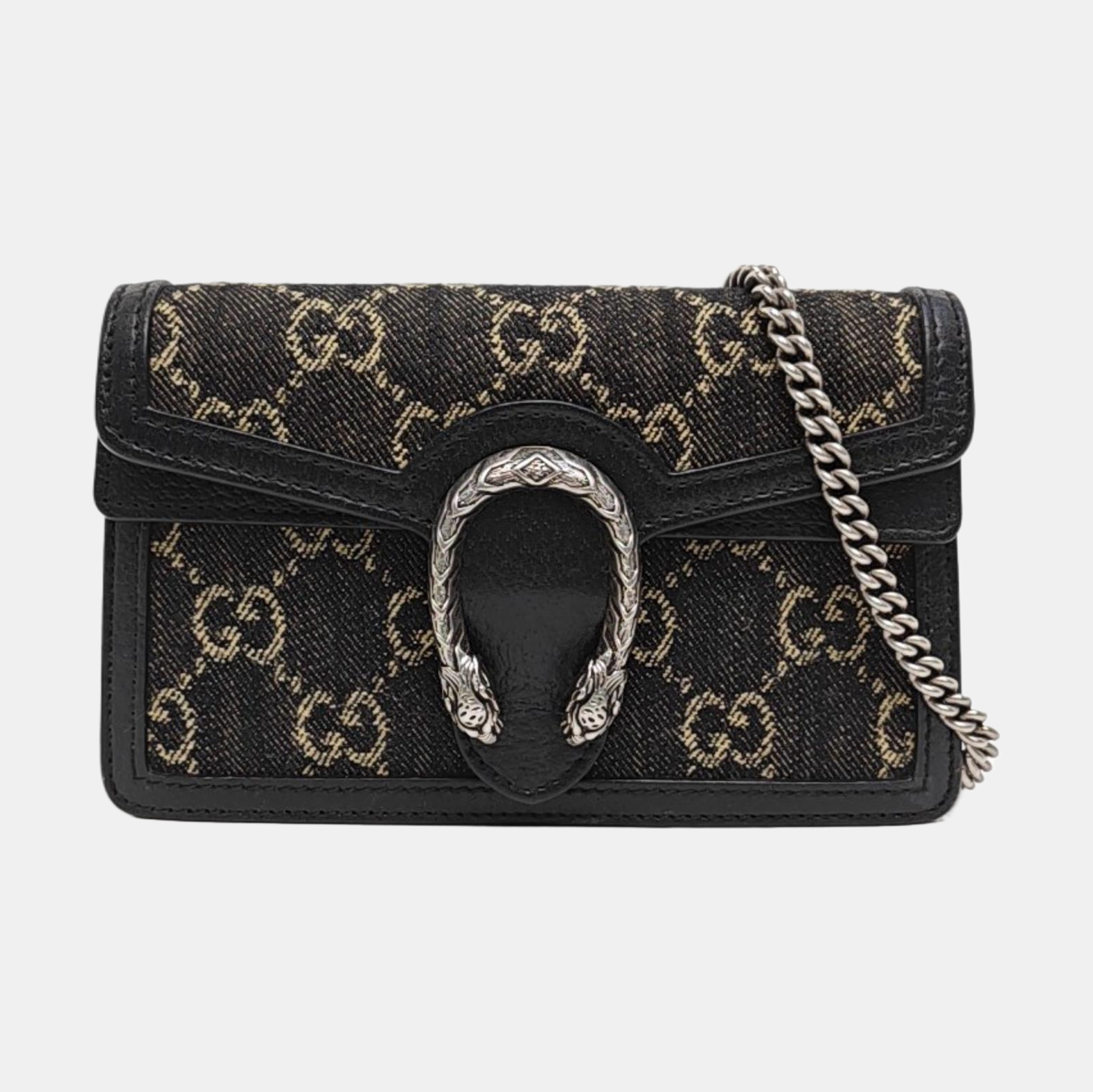 Authenticated pre-owned  Dionysus Super Mini Monogram Denim Black - Shoulder Bag at Looply