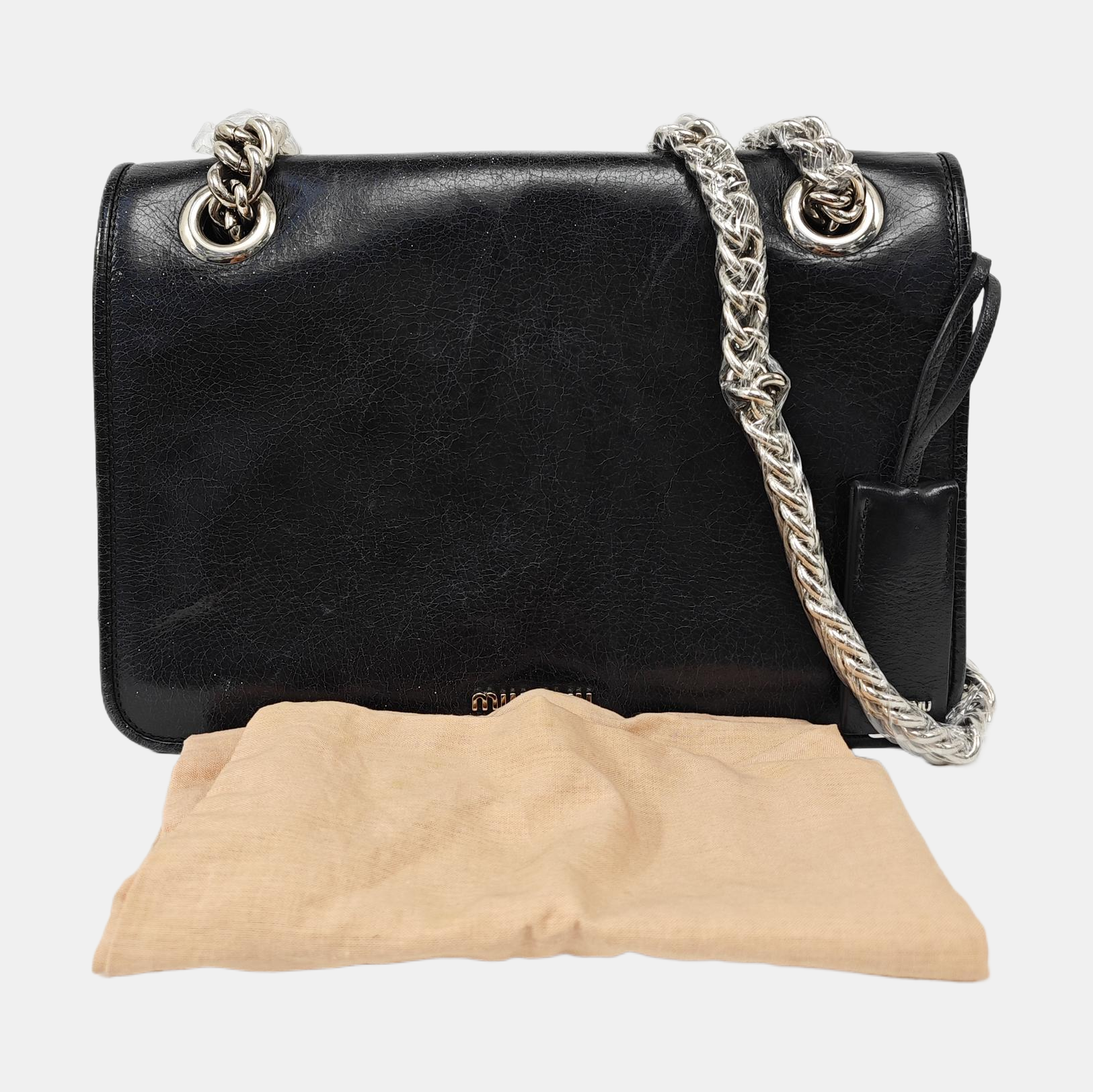 Calfskin Shoulder Bag Black