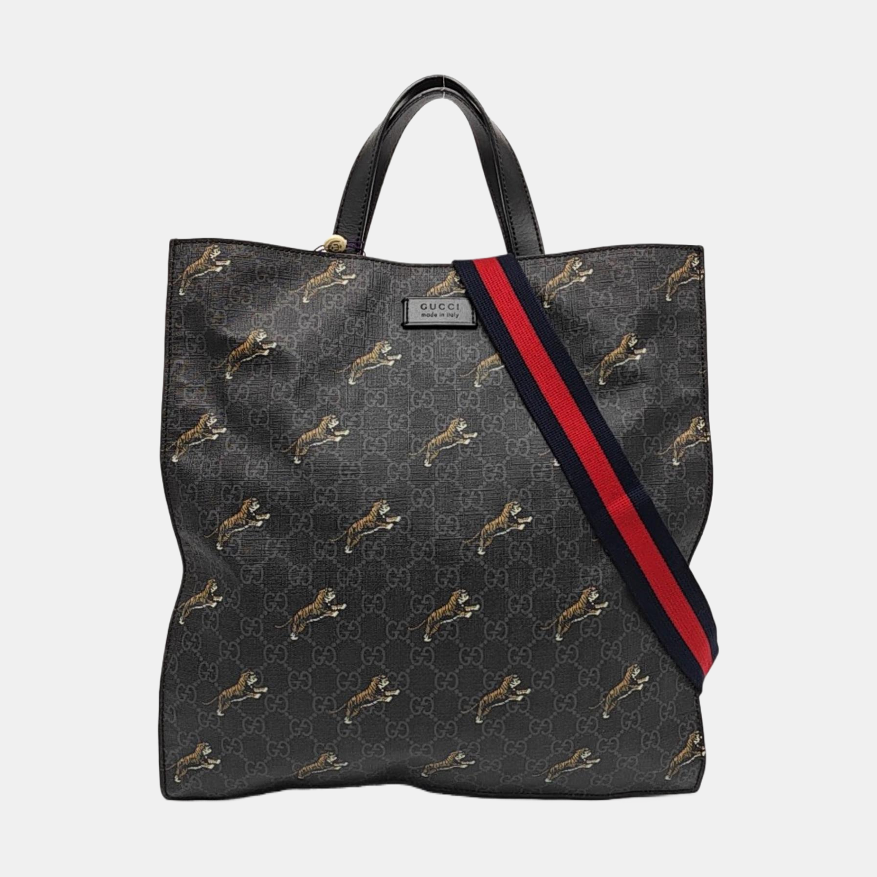 GG Supreme Monogram Coated Canvas Black