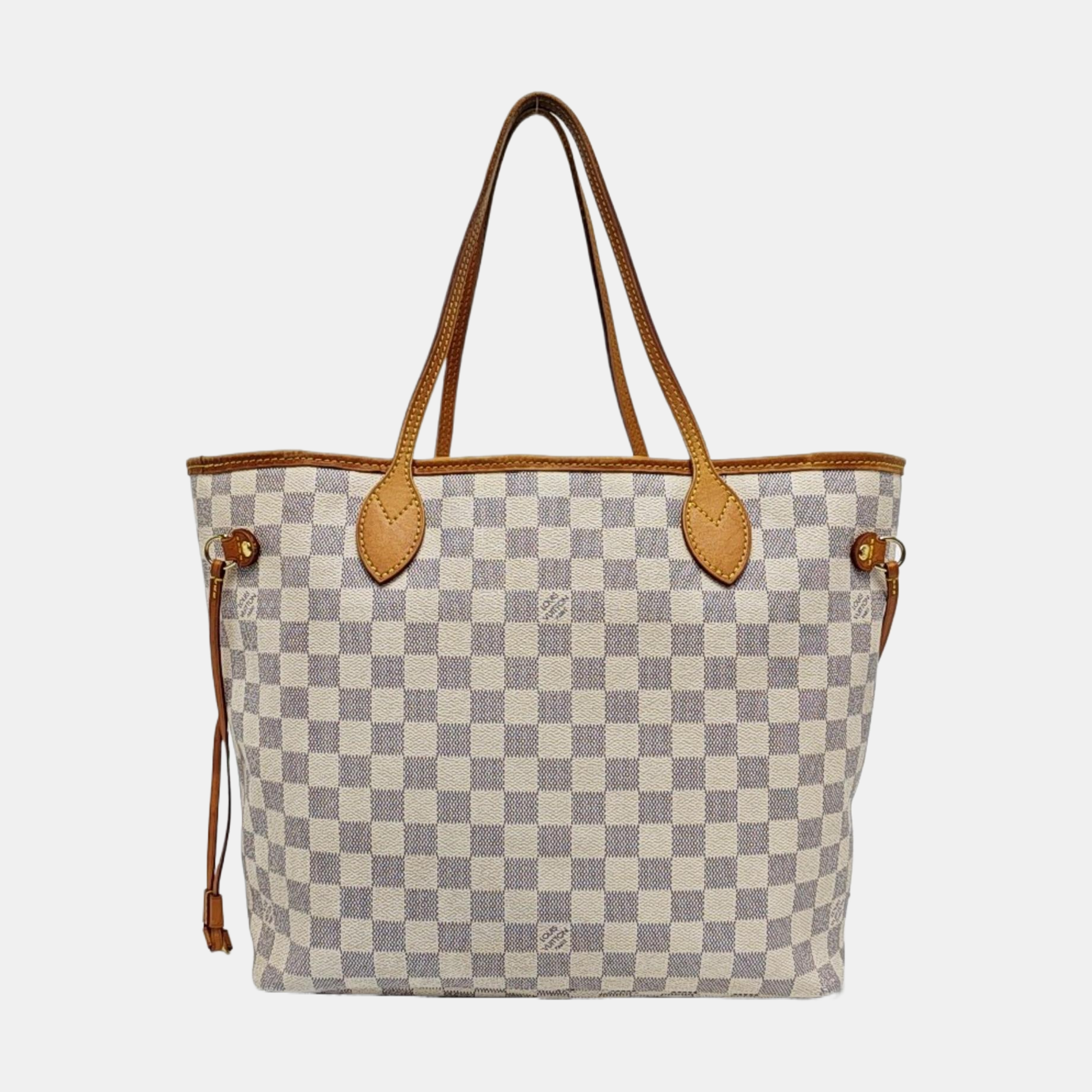 NEVERFULL MM Damier Azur Coated Canvas White