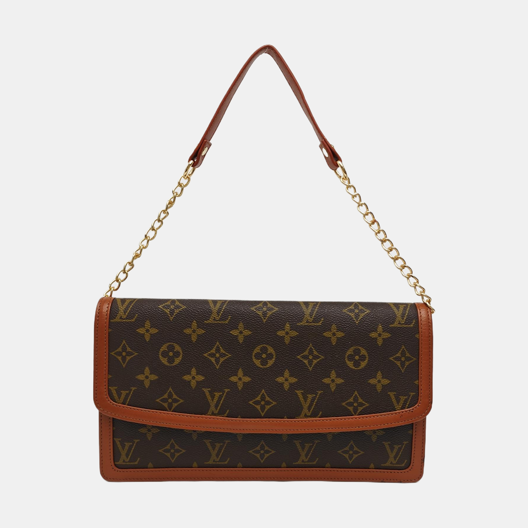 DAME GM Monogram Coated Canvas Brown