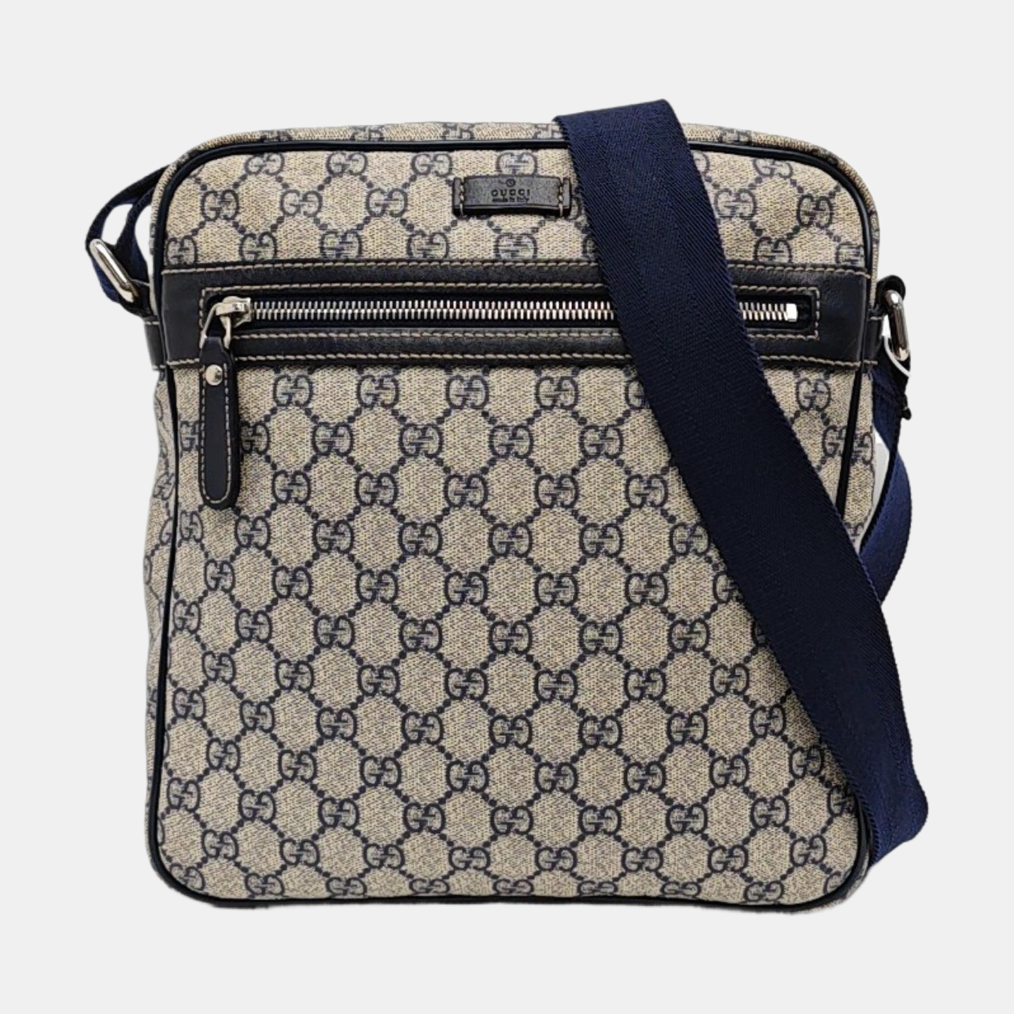 Monogram Coated Canvas Shoulder Bag Blue