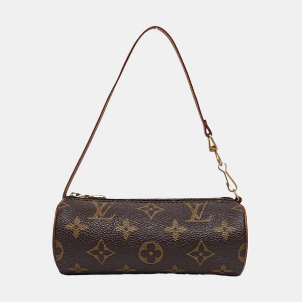 PAPILLON Mini Monogram Coated Canvas Brown