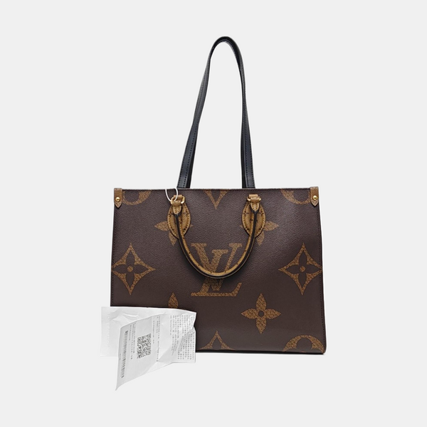 ONTHEGO MM Monogram Coated Canvas Brown