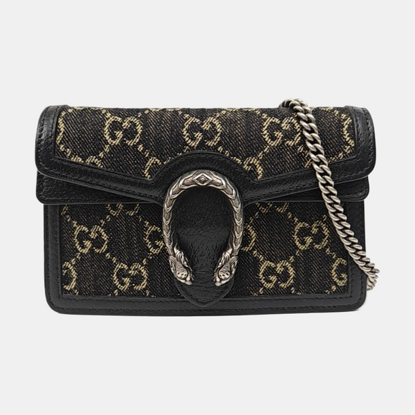 Dionysus Super Mini Monogram Denim Black