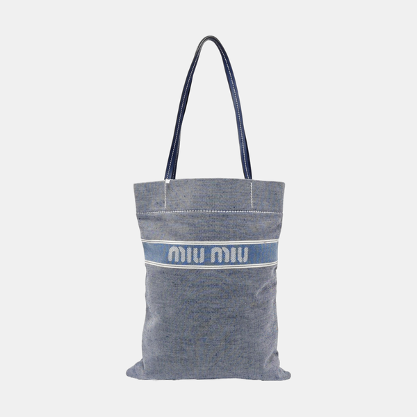 Fabric Shoulder Bag Blue