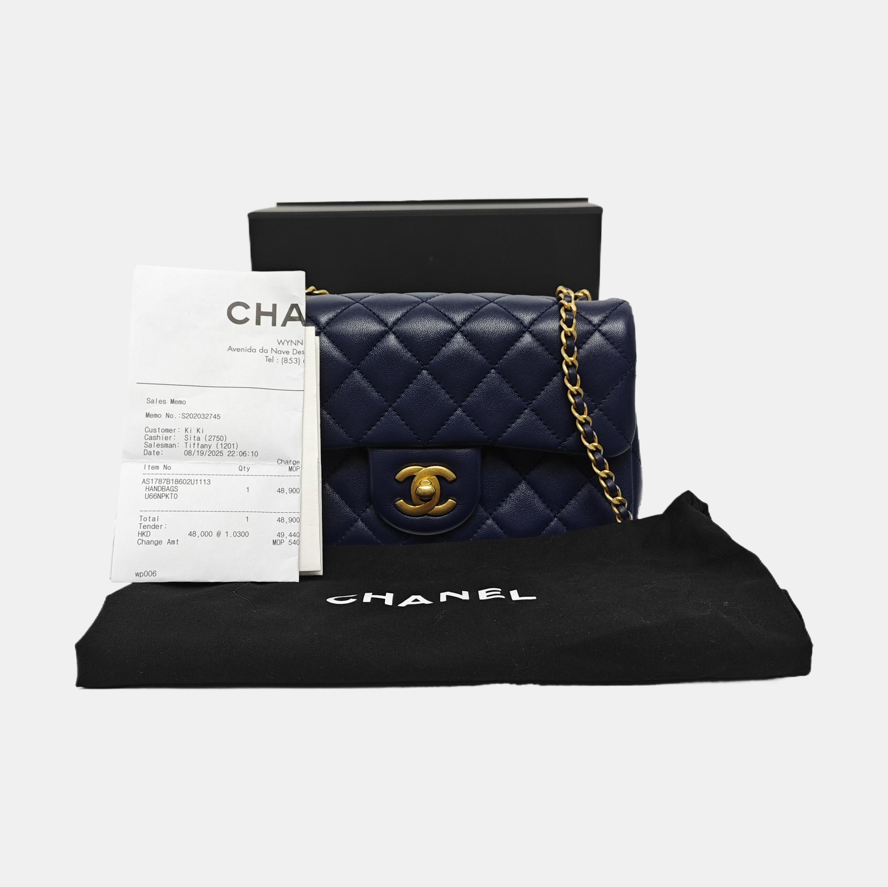 CLASSIC FLAP Mini Quilted Lambskin Blue