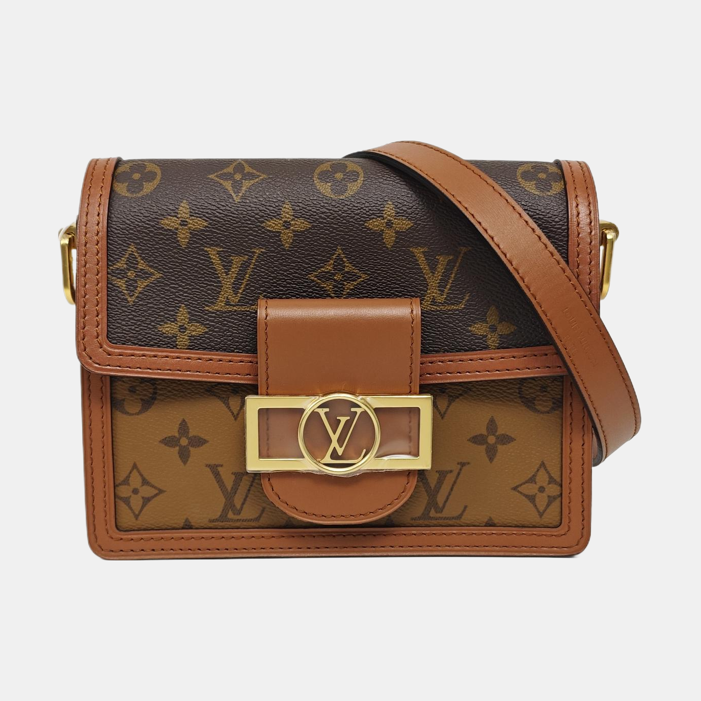 DAUPHINE Mini Monogram Coated Canvas Brown