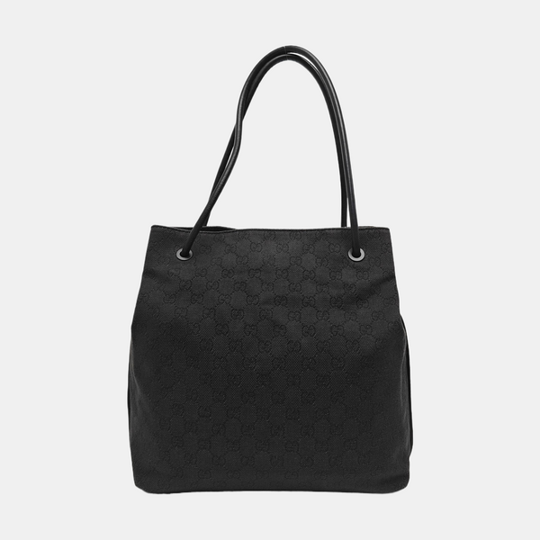 Monogram Canvas Tote Bag Black