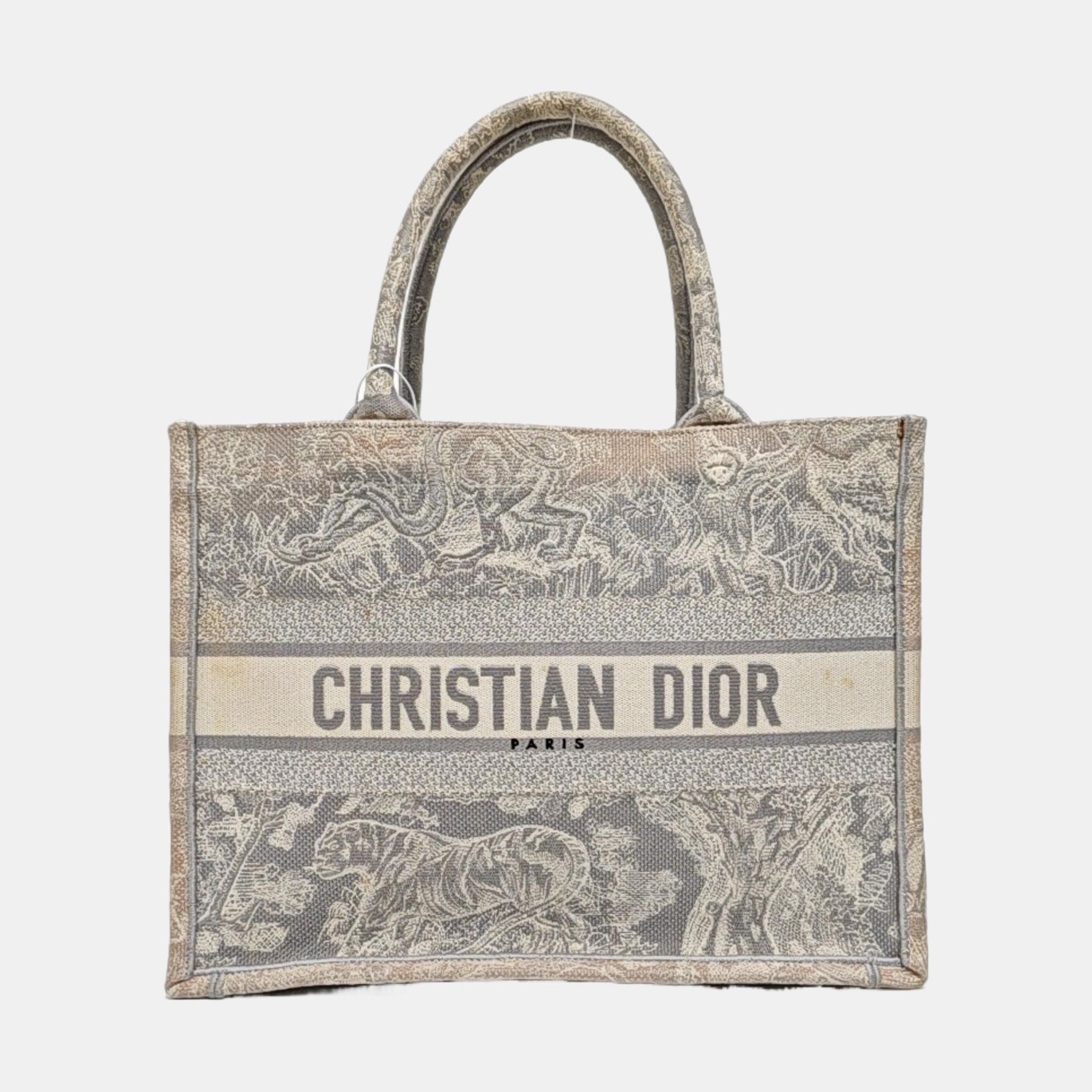 Bolso Tote Mediano Lona Gris