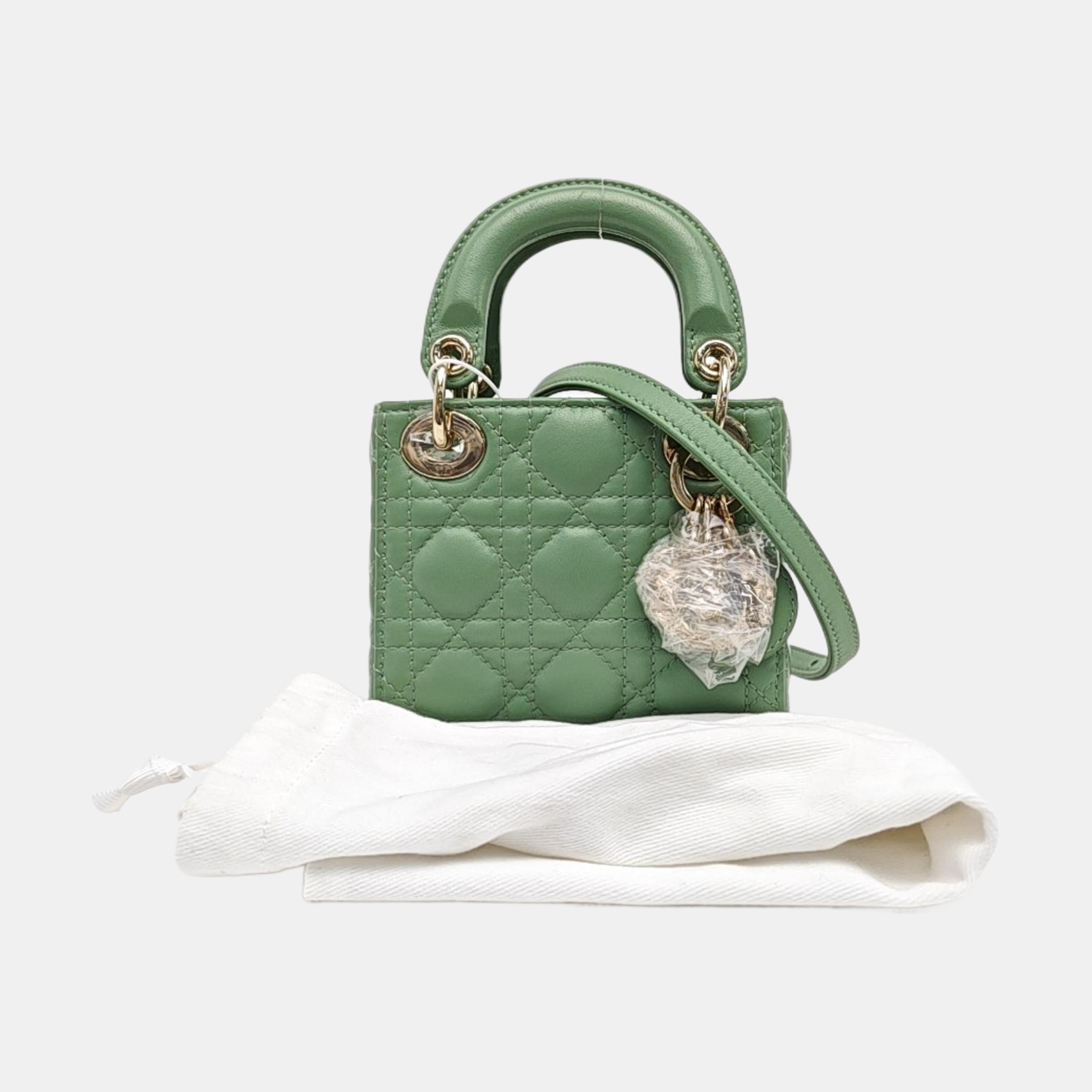Lady Dior Super Mini Cannage Lambskin Green