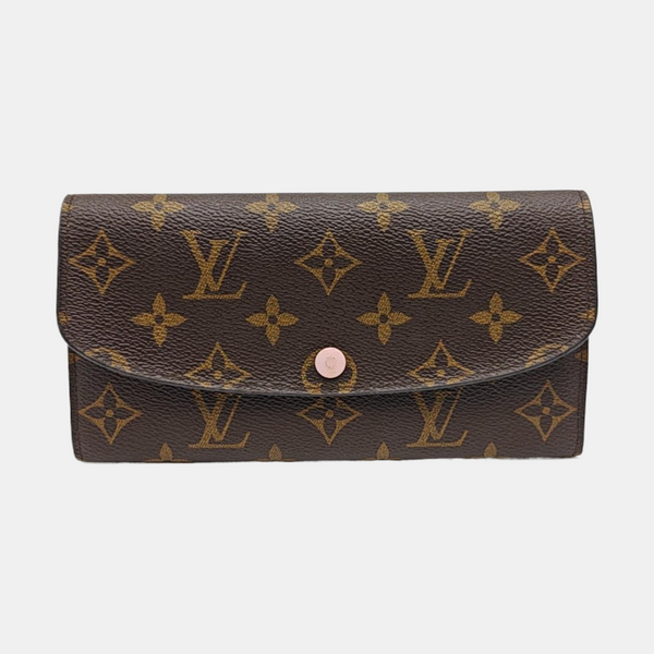 EMILIE Monogram Coated Canvas Brown Wallet