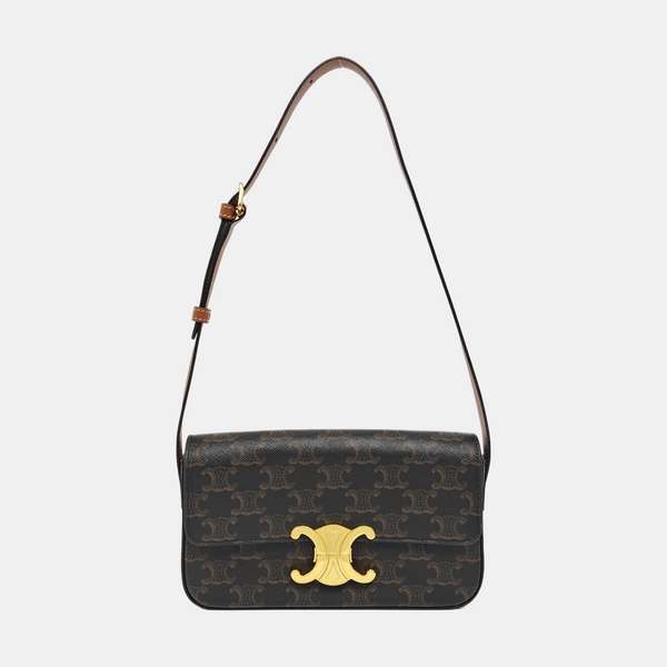 TRIOMPHE Small Coated Canvas Brown