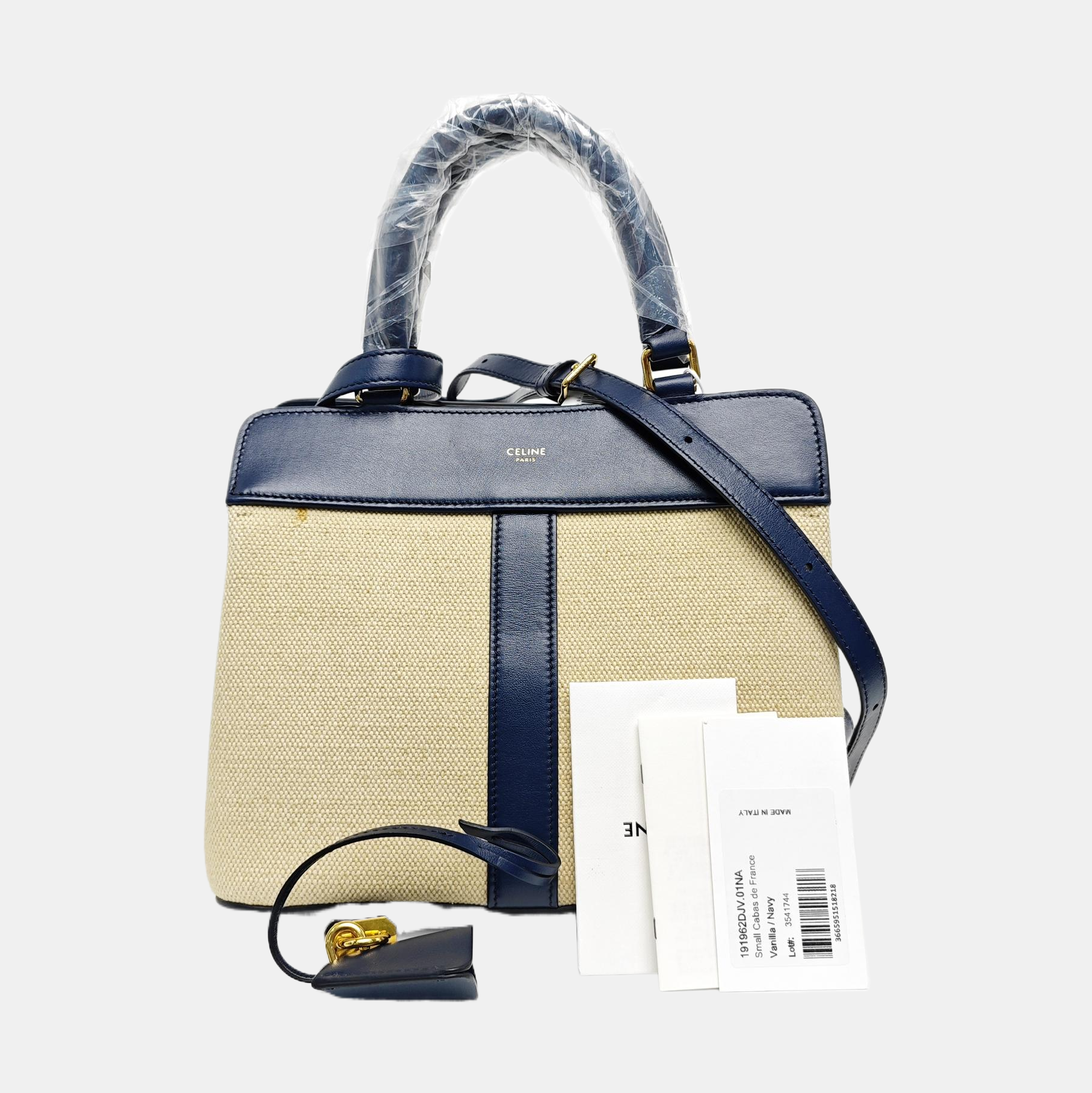 CABAS DE FRANCE Small Canvas White
