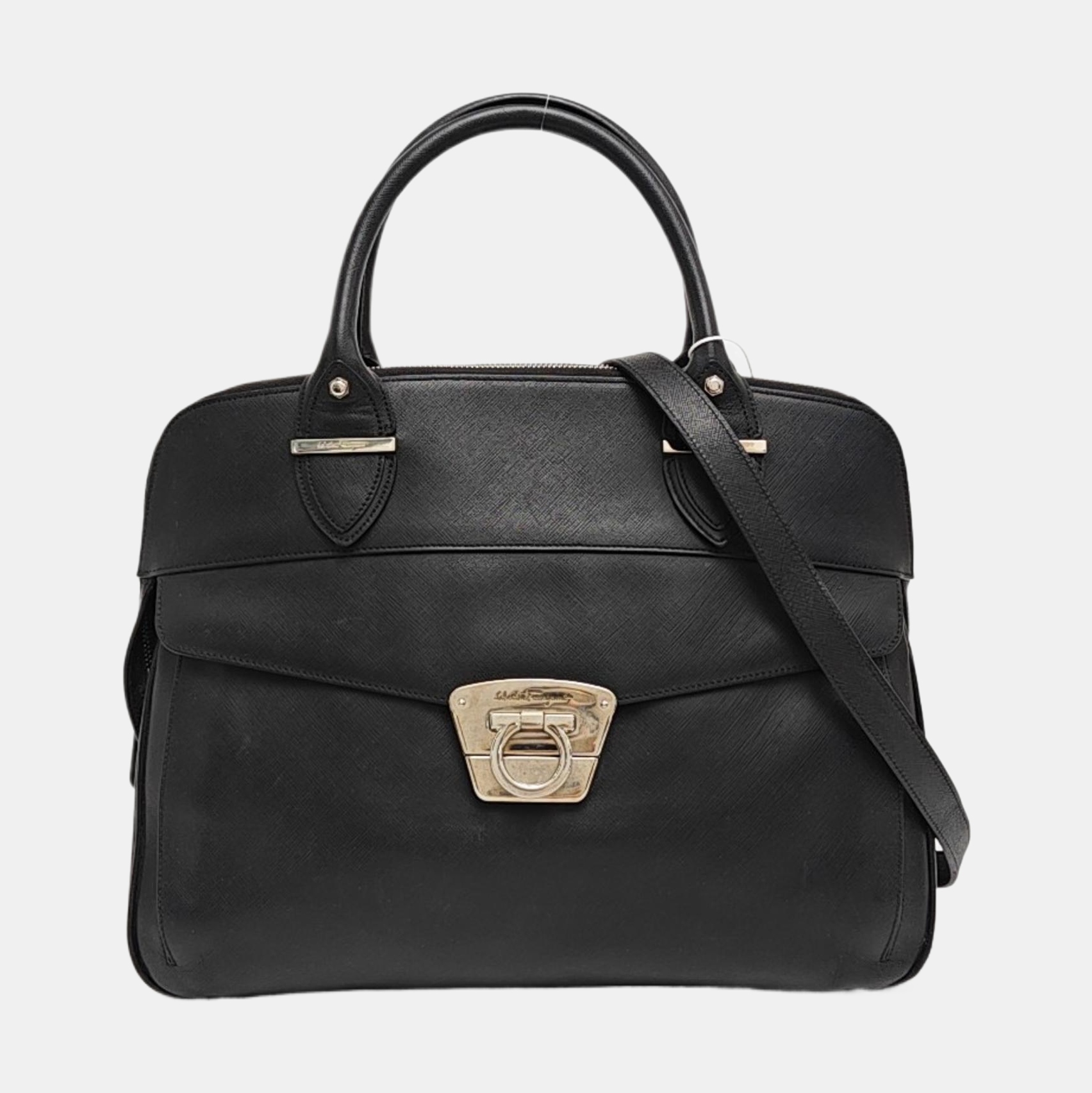 Calfskin Shoulder Bag Black