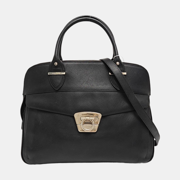 Calfskin Shoulder Bag Black